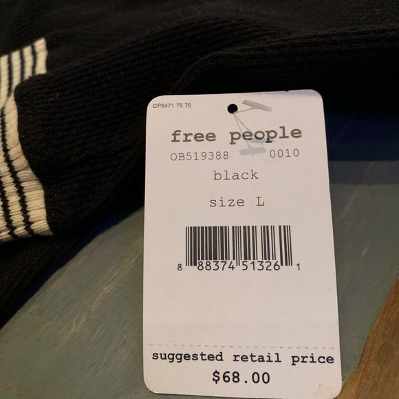 We the Free, Free People, Black with stripes,lrg - Picture 3 of 5